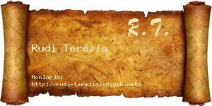 Rudi Terézia névjegykártya